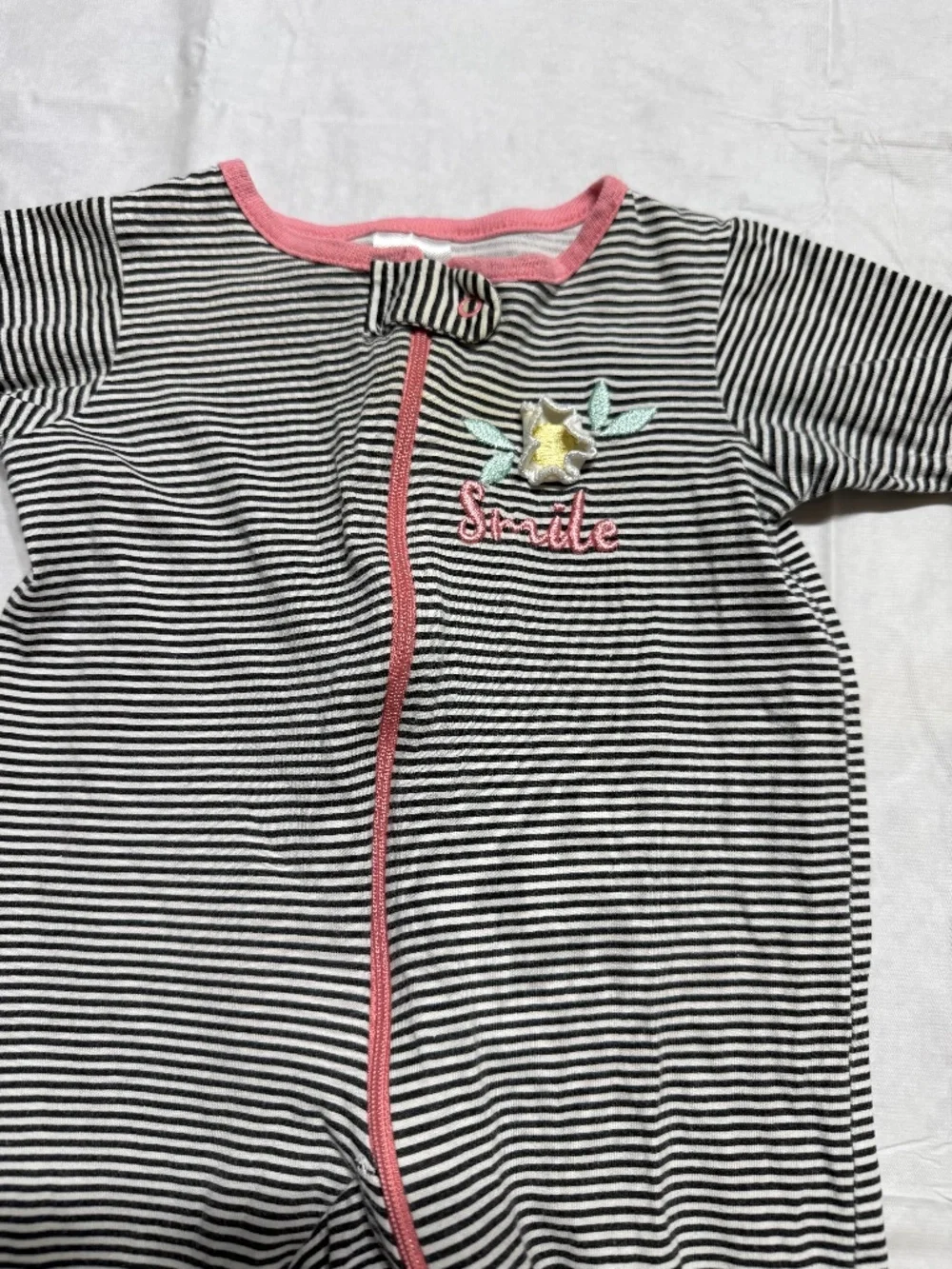 Gerber Baby Girl Cute Striped Footie Pajamas Size 3-6 Months